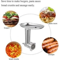 Meat Grinder Compatible For Kitchenaid Accessories Sausage Stuffer Pipes With 4 Discs - Extension Accessories For Craftsman -Small Appliances Store 95709457 3