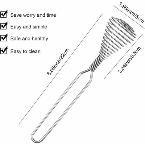 GTA Mixer Variety Stainless Steel Spring Coil Whisk Wire Whisk Cream Egg Beater Sauce Cream Hand Mixer Kitchen Tool Accessories 3 GTA Mixer Variety Stainless Steel Spring Coil Whisk Wire Whisk Cream Egg Beater Sauce Cream Hand Mixer Kitchen Tool Accessories - Image 3