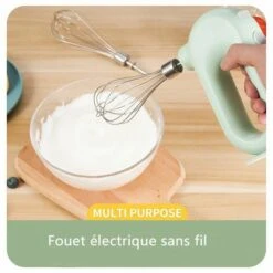 GTA Electric Whisk Hand Mixer Whisk 4 Speed Whisk For Baking Upright Cake Egg Cream Cordless 7 GTA Electric Whisk Hand Mixer Whisk 4 Speed Whisk For Baking Upright Cake Egg Cream Cordless -Small Appliances Store 95723567 3