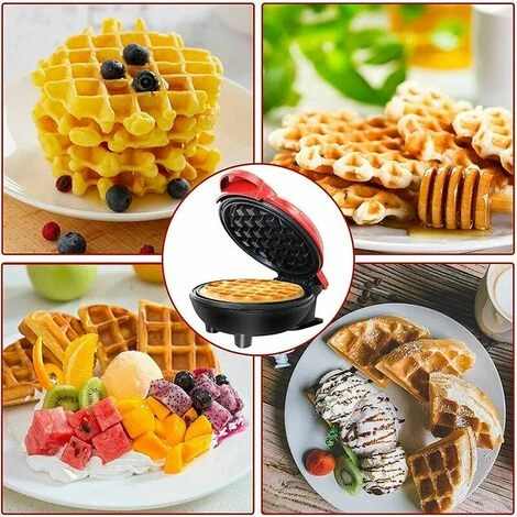 GTA Waffle Maker, Mini Electric Stainless Steel Waffle Maker, Non-Stick Coating, Non-Slip Feet For Home, Breakfast, Lunch Or Personal Snacks 5 GTA Waffle Maker, Mini Electric Stainless Steel Waffle Maker, Non-Stick Coating, Non-Slip Feet For Home, Breakfast, Lunch Or Personal Snacks - Image 5