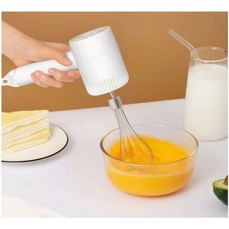 Blender Household Electric Portable Cordless Egg Beater Multifunction Creamer Cooking Whisk White 3 Blender Household Electric Portable Cordless Egg Beater Multifunction Creamer Cooking Whisk White - Image 3