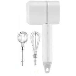 Blender Wireless Charging Electric Egg Beater Home Baking Tool Cream Whisker Handheld Egg Beater 2 Egg Sticks-White