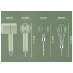 Blender Wireless Charging Electric Egg Beater Home Baking Tool Cream Whisker Handheld Egg Beater 2 Egg Sticks-White -Small Appliances Store 95852756 5