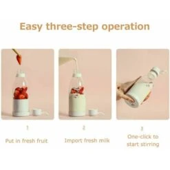 Portable Juicer Cup USB Charge Mini 300ml Small Blender 40W Power 18000 Rpm Electric Juicer Accompanying Juice Cup,Type 1 8 Portable Juicer Cup USB Charge Mini 300ml Small Blender 40W Power 18000 Rpm Electric Juicer Accompanying Juice Cup,Type 1 -Small Appliances Store 96000575 4