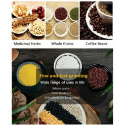 Household Grinder Mini Electric Herb Pulverizer Stainless Steel Four-edged Blade 150W High Power Ultrafine Coffee Grinder 9 Household Grinder Mini Electric Herb Pulverizer Stainless Steel Four-edged Blade 150W High Power Ultrafine Coffee Grinder -Small Appliances Store 96001030 5