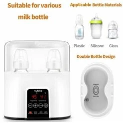 Bottle Warmer With LED Indicators Breastmilk/Formula/Baby Food Sterilization Bottle Warmer And Timer, White EU Plug -Small Appliances Store 96001167 3