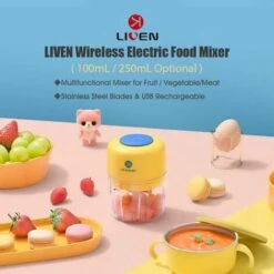 100/250ml Electric Food Blender Multifunctional Cordless Fruit/Vegetable/Meat Blender Portable Baby Food Blender Mini Juice Blender With Stainless Steel Blades 7 100/250ml Electric Food Blender Multifunctional Cordless Fruit/Vegetable/Meat Blender Portable Baby Food Blender Mini Juice Blender With Stainless Steel Blades -Small Appliances Store 96002715 3