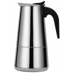 Stainless Steel Coffee Maker Portable Electric Coffee Maker Mocha Latte Stove Espresso Filter Pot European Coffee Cup (300ml)