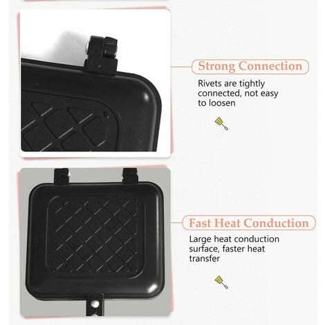 Nonstick Toasted Sandwich Maker Toasted Sandwich Panini Maker With Insulated Handle Hot Sandwich Maker Toasted Cheese Maker 3 Nonstick Toasted Sandwich Maker Toasted Sandwich Panini Maker With Insulated Handle Hot Sandwich Maker Toasted Cheese Maker - Image 3