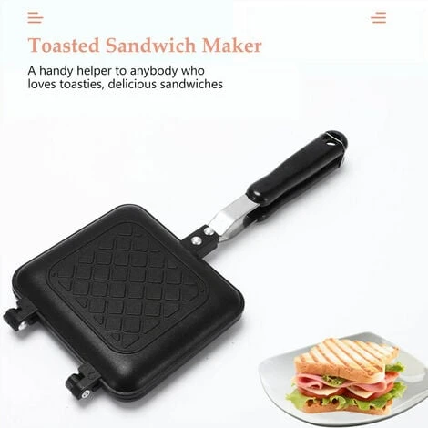 Nonstick Toasted Sandwich Maker Toasted Sandwich Panini Maker With Insulated Handle Hot Sandwich Maker Toasted Cheese Maker 4 Nonstick Toasted Sandwich Maker Toasted Sandwich Panini Maker With Insulated Handle Hot Sandwich Maker Toasted Cheese Maker - Image 4