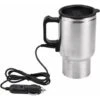 Electric Heating Travel Mug 12V 454ML Stainless Steel Travel Cup With Lid And Handle Electric Insulated Plug Kettles Car Coffee Mug Heater,16.5CM
