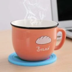 LITZEE Cup Warmer 1pcs Cup Warmer Drink Coaster, Cartoon Silicone USB Cup Warmer Coaster Coffee Cup Electric Heating Pad Drink Coaster Drink Warmer Pad Portable Coffee Tea Pad For Home, Office。 Red -Small Appliances Store 96303033 4