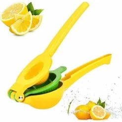 LITZEE Citrus Juicer Lemon Squeezer - Manual Lemon Squeezer Manual Citrus Squeezer/Lime Squeezer 3-in-1, Unique Double Bowl Design, Anti-Corrosion, Suitable For Lemons, Limes, Oranges And Citrus