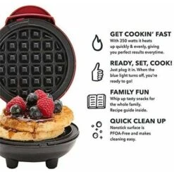 Rebuy Mini Waffle Maker For Personalized Hash Brown Breakfast Snacks -Small Appliances Store 96486592 3
