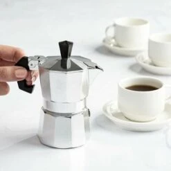 Aluminum Stovetop, Percolator Pot For Espresso, Mocha, Cuban Coffee, Cappuccino, Latte And More, Perfect For Camping, Strong, Long-Lasting, Silver, 1 Cup 8 Aluminum Stovetop, Percolator Pot For Espresso, Mocha, Cuban Coffee, Cappuccino, Latte And More, Perfect For Camping, Strong, Long-Lasting, Silver, 1 Cup -Small Appliances Store 97100093 4