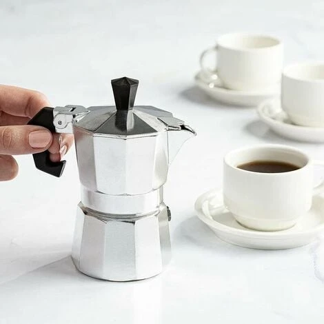 Aluminum Stovetop, Percolator Pot For Espresso, Mocha, Cuban Coffee, Cappuccino, Latte And More, Perfect For Camping, Strong, Long-Lasting, Silver, 1 Cup 4 Aluminum Stovetop, Percolator Pot For Espresso, Mocha, Cuban Coffee, Cappuccino, Latte And More, Perfect For Camping, Strong, Long-Lasting, Silver, 1 Cup - Image 4