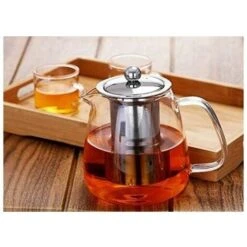 Glass Teapot With Brewing Teapot 500ml/17oz Teapot Warmer Is A Safe And Heat-resistant Flower And Loose Leaf Teapot Set. -Small Appliances Store 97101354 5