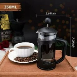 2 Cup French Press, French Press, Perfect For Coffee Lovers, Morning Coffee, Maximum Flavor Coffee Maker With Stainless Steel Filter, 12oz/350ML -Small Appliances Store 97101599 3