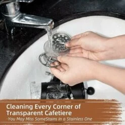 2 Cup French Press, French Press, Perfect For Coffee Lovers, Morning Coffee, Maximum Flavor Coffee Maker With Stainless Steel Filter, 12oz/350ML -Small Appliances Store 97101599 5