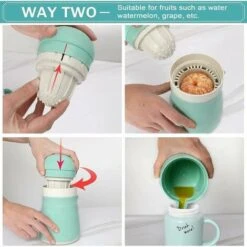 Manual Juicer, Orange Lemon Squeezer, Fruit Squeezer, BPA Free Manual Squeezer For Lemon Orange Citrus Biodegradable Wheat Straw Material -Small Appliances Store 97101839 4