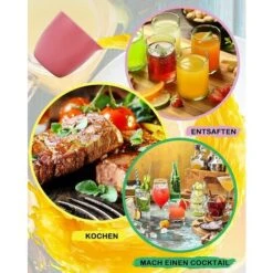 Manual Citrus Juicer With Unique Lemon Shape Design Two Modes Of Use For Different Fruits (Green)