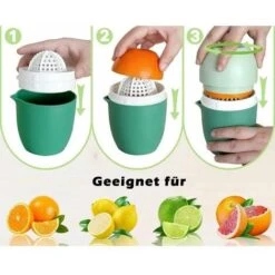 Manual Citrus Juicer With Unique Lemon Shape Design Two Modes Of Use For Different Fruits (Green) -Small Appliances Store 97102492 3