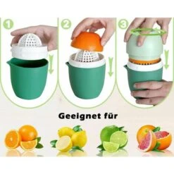 Manual Citrus Juicer With Unique Lemon Shape Design Two Modes Of Use For Different Fruits (Green) -Small Appliances Store 97102492 4