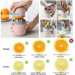 Simple Manual Lemon Squeezer And Squeezer Small Portable Citrus Squeezer With Two Modes Of Use For Different Fruits (Wheat Color) -Small Appliances Store 97102643 5