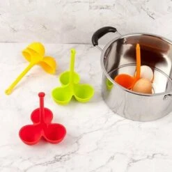 Silicone Cooked Egg Poacher Microwave Frying Pan Egg Poacher Easy Egg Cooker Egg Boiler Egg Cooker Silicone Egg Poacher For Cookware Microwave Ovens Breakfast Making Accessories -Small Appliances Store 97103802 5