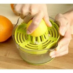 Manual Citrus Squeezer, Orange Lemon Squeezer, Multifunctional Lime And Orange Lemon Squeezer With 2 Reamers And Measuring Container -Small Appliances Store 97104759 4