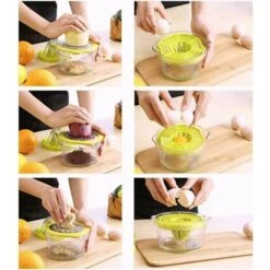 Manual Citrus Squeezer, Orange Lemon Squeezer, Multifunctional Lime And Orange Lemon Squeezer With 2 Reamers And Measuring Container -Small Appliances Store 97104759 5