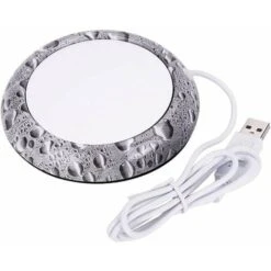 USB Wood Grain Mug Warmer Hot Beverage Cup Mat Office Tea Coffee Warmer Mat Water Beads Pattern