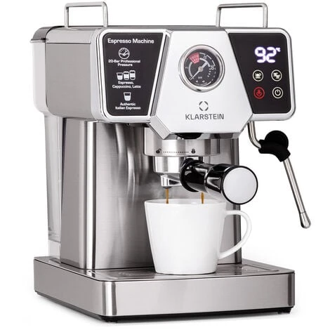 Klarstein Libeica Espresso Machine 19 Bar Approx. 10 Cups 1.8 Litres Milk Foam 1 Klarstein Libeica Espresso Machine 19 Bar Approx. 10 Cups 1.8 Litres Milk Foam