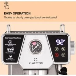 Klarstein Libeica Espresso Machine 19 Bar Approx. 10 Cups 1.8 Litres Milk Foam 7 Klarstein Libeica Espresso Machine 19 Bar Approx. 10 Cups 1.8 Litres Milk Foam -Small Appliances Store 97224492 3