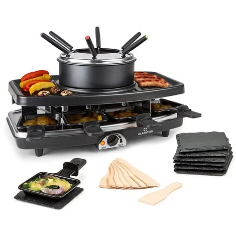 Klarstein Entrecôte 2-in-1 Raclette Grill & Fondue Natural Stone 1100W 8 Persons Coasters 1 Klarstein Entrecôte 2-in-1 Raclette Grill & Fondue Natural Stone 1100W 8 Persons Coasters
