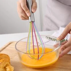 Manual Egg Beater Stainless Steel Egg Beater Household Mini Baking Egg Beater Silicone Cream Whisk -Small Appliances Store 97381079 4