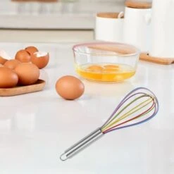 Manual Egg Beater Stainless Steel Egg Beater Household Mini Baking Egg Beater Silicone Cream Whisk -Small Appliances Store 97381079 5