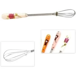Small Whisks Stainless Steel Handle Mini Small Mixing Balloon Wire Whisks Ceramic Whisk (4 Pieces) 7 Small Whisks Stainless Steel Handle Mini Small Mixing Balloon Wire Whisks Ceramic Whisk (4 Pieces) -Small Appliances Store 97381157 3