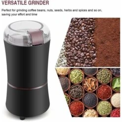 Electric Coffee Grinder, Stainless Steel Burr Coffee Grinder, 400W Flax Seed Grinder With Visual Cover, For Nuts, Pepper, Spices, Coffee Seeds 8 Electric Coffee Grinder, Stainless Steel Burr Coffee Grinder, 400W Flax Seed Grinder With Visual Cover, For Nuts, Pepper, Spices, Coffee Seeds -Small Appliances Store 97382026 4