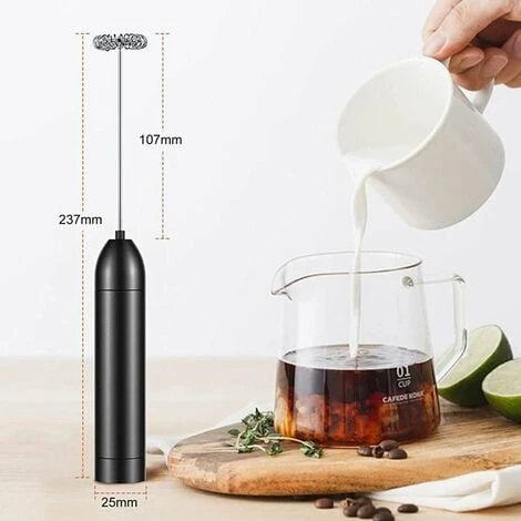 Milk Frother, Stainless Steel & Aluminum Alloy Electric Milk Frother With 12000 RPM Super Powerful Motor For Coffees, Espressos, Lattes And Cappuccinos 2 Milk Frother, Stainless Steel & Aluminum Alloy Electric Milk Frother With 12000 RPM Super Powerful Motor For Coffees, Espressos, Lattes And Cappuccinos - Image 2