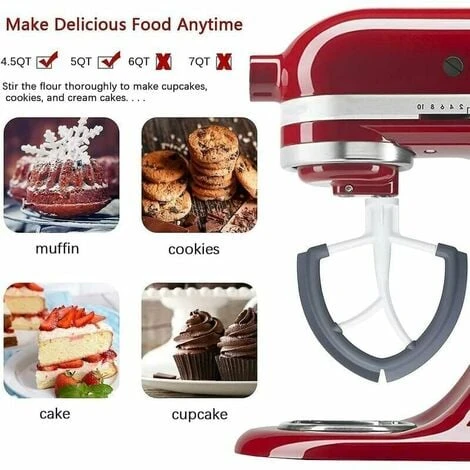 Kitchenaid Stand Mixer Attachments Flat Beater Flexible Edge Flat Beater For KitchenAid Artisan Stand Mixer For Mixing Creams And Flours (4.5-5 Quart) 3 Kitchenaid Stand Mixer Attachments Flat Beater Flexible Edge Flat Beater For KitchenAid Artisan Stand Mixer For Mixing Creams And Flours (4.5-5 Quart) - Image 3