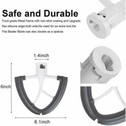 Kitchenaid Stand Mixer Attachments Flat Beater Flexible Edge Flat Beater For KitchenAid Artisan Stand Mixer For Mixing Creams And Flours (4.5-5 Quart) 8 Kitchenaid Stand Mixer Attachments Flat Beater Flexible Edge Flat Beater For KitchenAid Artisan Stand Mixer For Mixing Creams And Flours (4.5-5 Quart) -Small Appliances Store 97701514 4