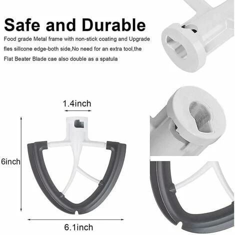 Kitchenaid Stand Mixer Attachments Flat Beater Flexible Edge Flat Beater For KitchenAid Artisan Stand Mixer For Mixing Creams And Flours (4.5-5 Quart) 4 Kitchenaid Stand Mixer Attachments Flat Beater Flexible Edge Flat Beater For KitchenAid Artisan Stand Mixer For Mixing Creams And Flours (4.5-5 Quart) - Image 4