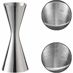 Cocktail Measurer, Stainless Steel Double Sided Cocktail Measurer, Silver Measuring Cup For Professional Bartender 30ml X 60mlMeasuring Cups