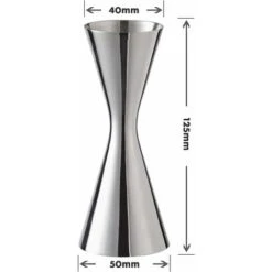 Cocktail Measurer, Stainless Steel Double Sided Cocktail Measurer, Silver Measuring Cup For Professional Bartender 30ml X 60mlMeasuring Cups -Small Appliances Store 97813796 3