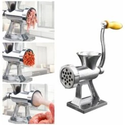 Stainless Steel Manual Meat Grinder For Meat, Sausage Chopper, Clamp Hand Chopper For Pork, Beef, Fish, Chicken, Pepper, Mushrooms