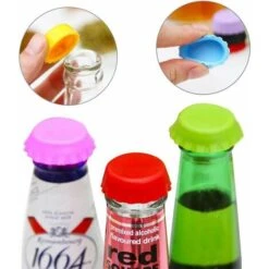 Pack Silicone Crown Cap, Bottle Cap, Environmentally Friendly Silicone Cap, Reusable Beer Cap Random Color -Small Appliances Store 97929752 3