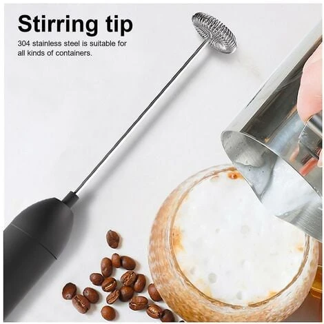 Electric Blender Whisk Kitchen Food Stirrer Coffee Cappuccino Creamer Whisk Mixer -white Black 1 Electric Blender Whisk Kitchen Food Stirrer Coffee Cappuccino Creamer Whisk Mixer -white Black