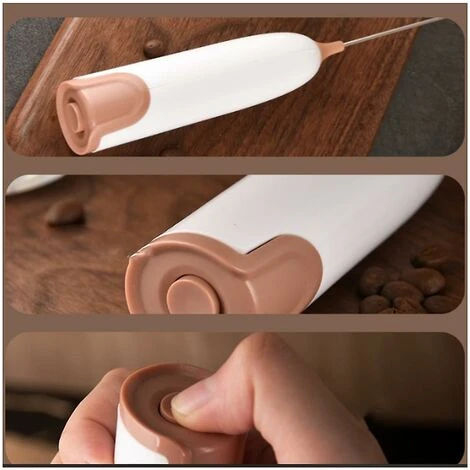 Electric Blender Whisk Kitchen Food Stirrer Coffee Cappuccino Creamer Whisk Mixer -white Black 2 Electric Blender Whisk Kitchen Food Stirrer Coffee Cappuccino Creamer Whisk Mixer -white Black - Image 2