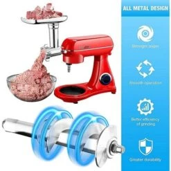 Metal Food Grinder Attachment For PHisinic & Blender Meat Grinder Accessories Sausage Filler 8 Metal Food Grinder Attachment For PHisinic & Blender Meat Grinder Accessories Sausage Filler -Small Appliances Store 98093029 4